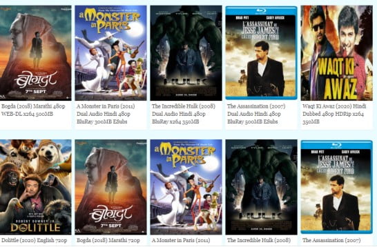 SSRMovies 2020 -  Latest 300MB Hollywood, Bollywood Movies